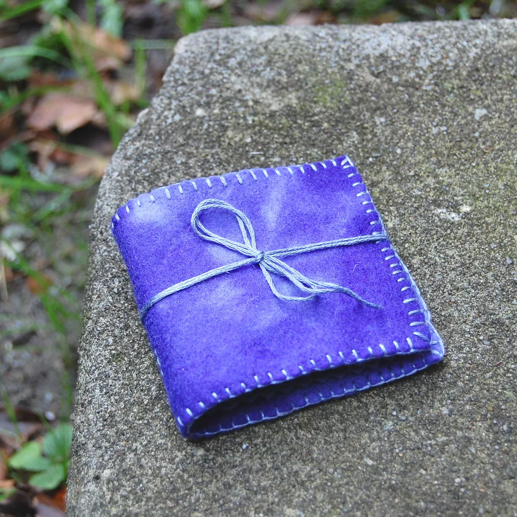 Blanket stitch worked along the edge of felt