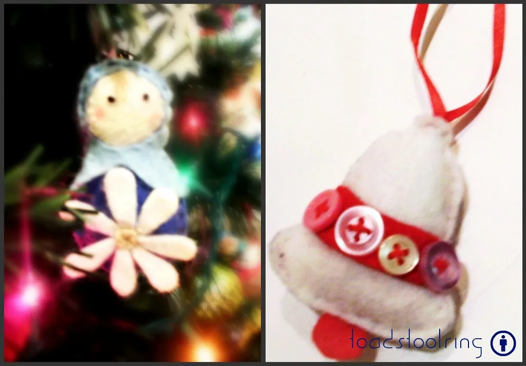 Handmade felt Christmas ornaments
