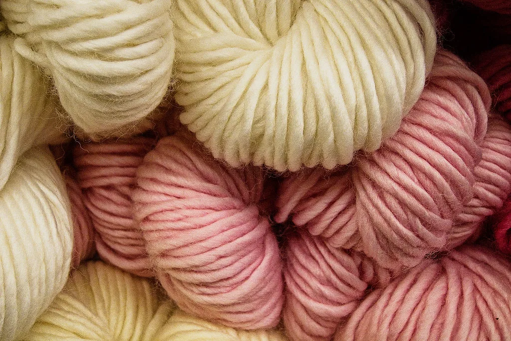 Skeins of wool yarn, only some of which will felt