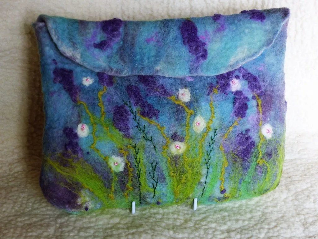 Wool felted by hand with water and soap, no needles involved