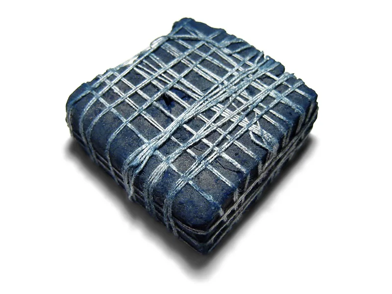 A lump of indigo dye