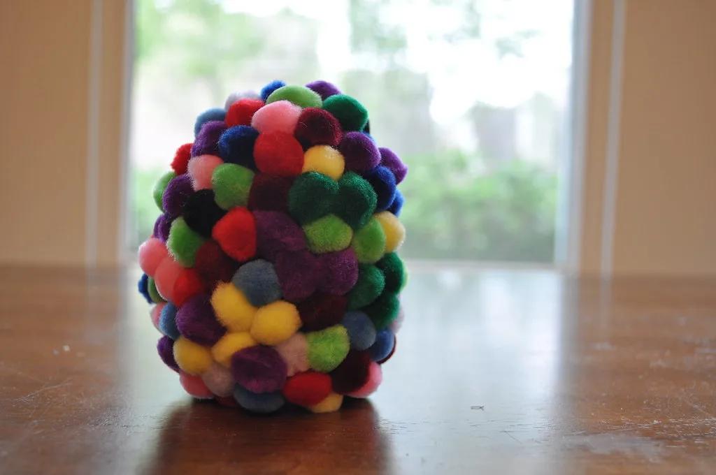 A felted wool egg