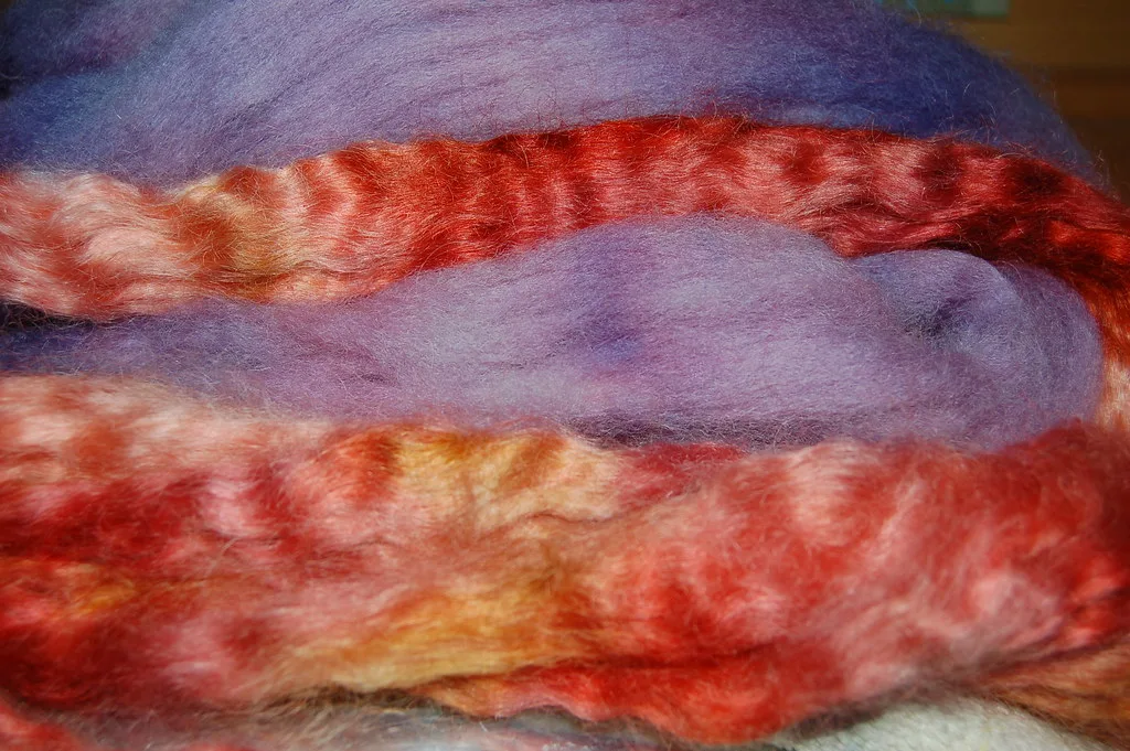 Prepared wool ready to spin or felt