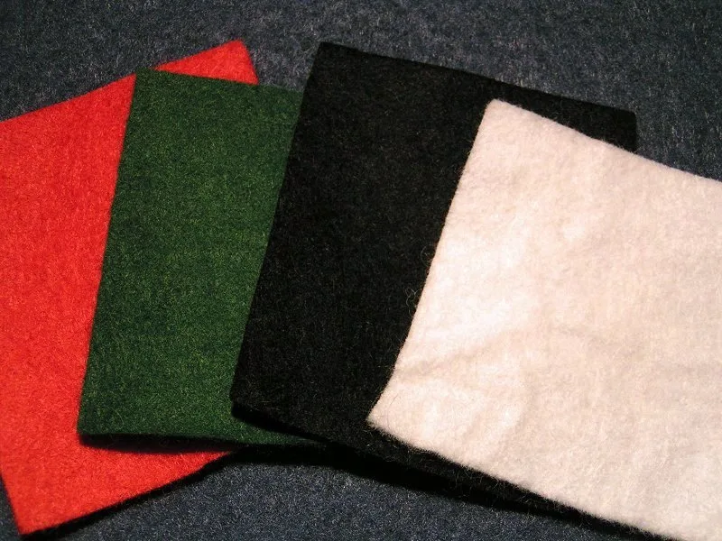 Dense wool felt showing a matted surface with no visible stitches